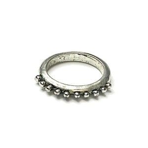 Silver Spheres Band Stackable Ring Size 5